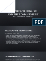 The Church, Judaism and The Roman Empire: Bro. Christian Felix D. Manzano