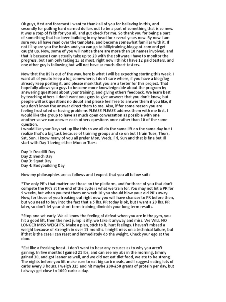 Cube Method Powerlifting Overview | PDF