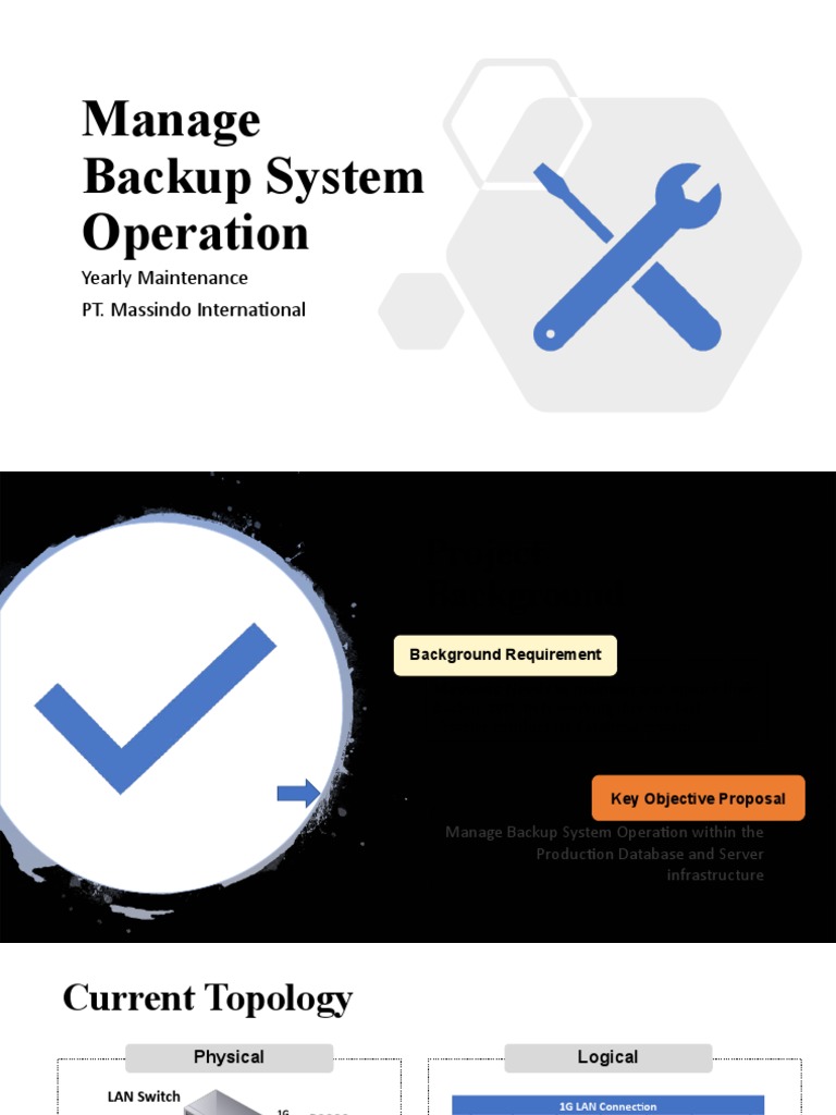 Manage Backup System Operation | PDF | Backup | Databases