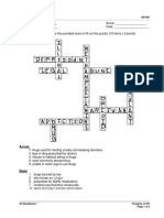 I. Crossword Puzzle: Use The Provided Clues To Fill Out The Puzzle. (10 Items X 2 Points)