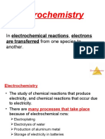 Electrochemistry: in Electrochemical Reactions, Electrons Another