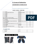 AK Group of Industries: Measurement Form Suit
