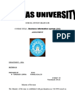 School of Post Graduate Business Information System (BIS) : Assignment