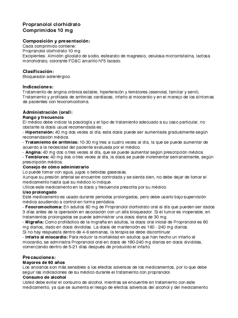 Propranolol 40mg/5ml