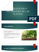 Fertilización y Necesidades de Las Plantas