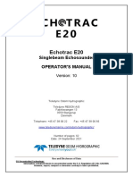 Echotrac E20: Singlebeam Echosounder Operator'S Manual