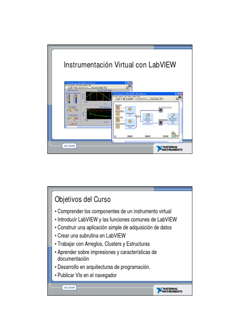 Introduccion LabVIEW | PDF | Adquisición de datos | Desarrollo de software