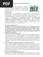 Hacia Una Convivencia Democrática