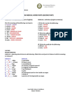 Medical Word Parts Special Task...