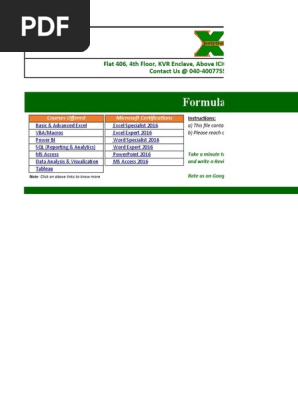EXCEL TRAINING