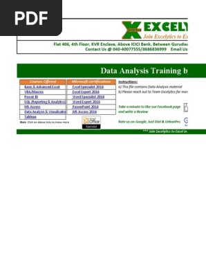 03a. Data Analysis Output v1.0