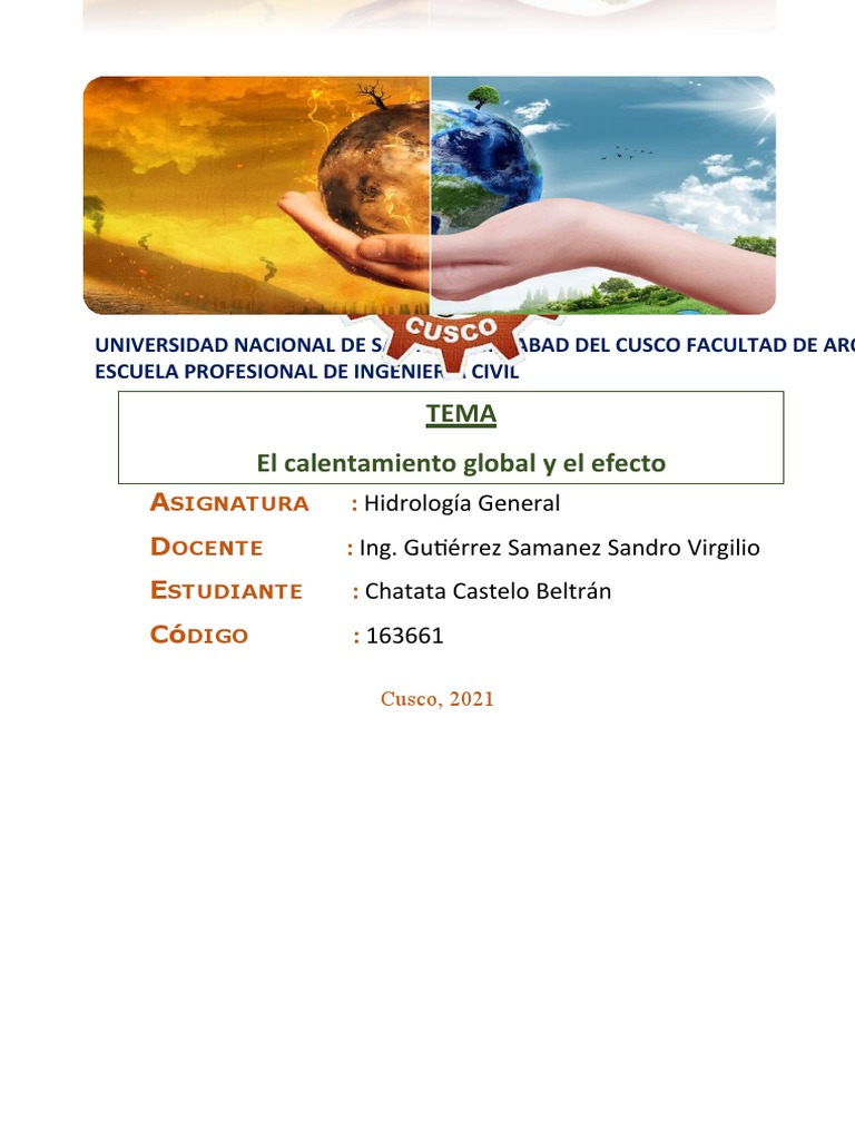 El Calentamiento Global y El Efecto Invernadero | PDF | Gases de efecto ...