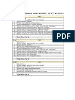 Assessment Rubrics - Modelling Course - Project - May 2021 Semester S. No