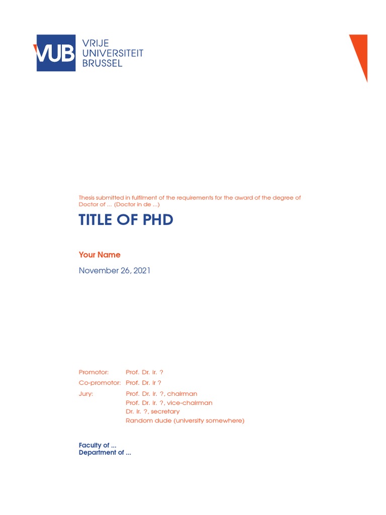 vub master thesis guidelines