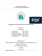 Format LAPORAN PRAKTIKUM Pengujian Hidrolika - KEHILANGAN TINGGI TEKANAN PADA PIPA LURUS