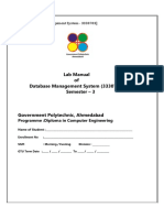 Lab Manual of Database Management System (3330703)