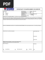 Sample OFI Report Form