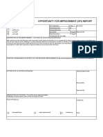 Sample OFI Report Form