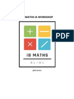 Math HL IA Workshop Notes
