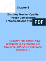 Ensuring Teacher Quality Trough Competency Framework and Standards