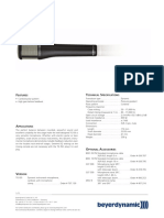 Dynamic Microphone: Echnical Pecifications Eatures