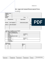 Suplier Approval/Annual Reassessment Form: Filled in by C&S ELECTRIC LIMITED.