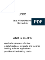 Java API For Database Connectivity