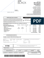 Resumo da conta TIM com plano Oferta TIM Pós B Giga de R$108