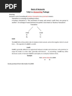 Basic of Accounts Tally Is A Package: Accounting