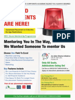 Jobs and Placements Are Here!: Mentoring You in The Way, We Wanted Someone To Mentor Us