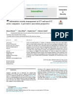 Information Security Management in ICT and non-ICT Sector Companies: A Preventive Innovation Perspective