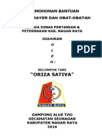 Permohonan Bantuan Hand Sprayer Pupuk Dan Obat-Obatan Kelompok Tani Oriza Sativa Gampong Alue Tho