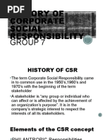 History of Corporate Social Responsibility