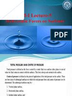 FM-I Lecture-5: Hydrostatic Forces On Surfaces