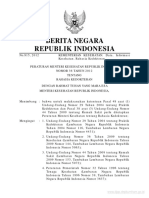 Peraturan Menteri Kesehatan Republik Indonesia Nomor 36 Tahun 2012 Tentang Rahasia Kedokteran