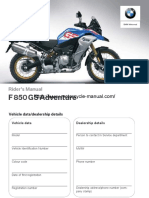 BMW F850 GS Adventure Rider's Manual
