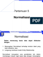 Pertemuan 5: Normalisasi