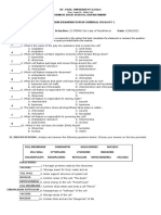 MIDTERM EXAMINATION IN GEN BIO 1 Cell Theory