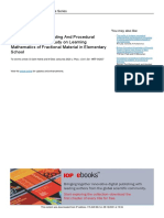 Conceptual Understanding and Procedural Knowledge: A Case Study On Learning Mathematics of Fractional Material in Elementary School