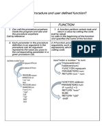 What Is A Procedure and User Defined Function? Ans. Procedure Function