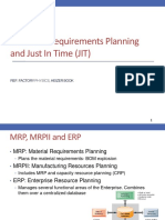 Materials Requirements Planning and Just in Time (JIT) : Ref: Factory Physics, Heizer Book