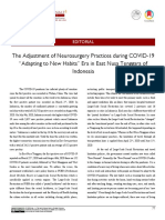 The Adjustment of Neurosurgery Practices During COVID-19
