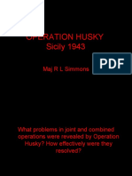 Operation Husky Sicily 1943: Maj R L Simmons
