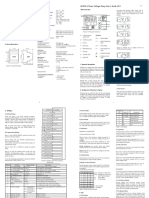 MU250 3-Phase Voltage Relay User's Guide V3.0: Setting Ranges