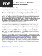 CE Marking: What Is The Difference Between A Declaration of Conformity and A Declaration of Incorporation?