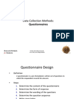 Questionnaires Data Collection Methods Questionnaires