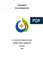 Kriteria Risiko Nutrisi 1.4 Pedoman Pelayanan Unit Gizi 2018