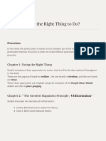 SUMMARY - Michael J. Sandel Justice - What's The Right Thing To Do