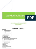 Cours PROCEDURES DU PNUD