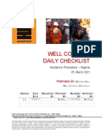 Well Control Daily Checklist Procedure V